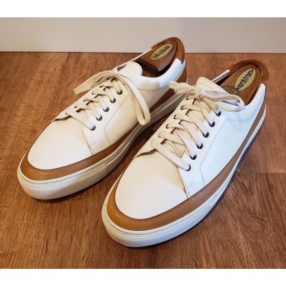 Taft White Carmel Leather Sneakers Mens US Size 9 (EU 42) Made In Spain main image 11